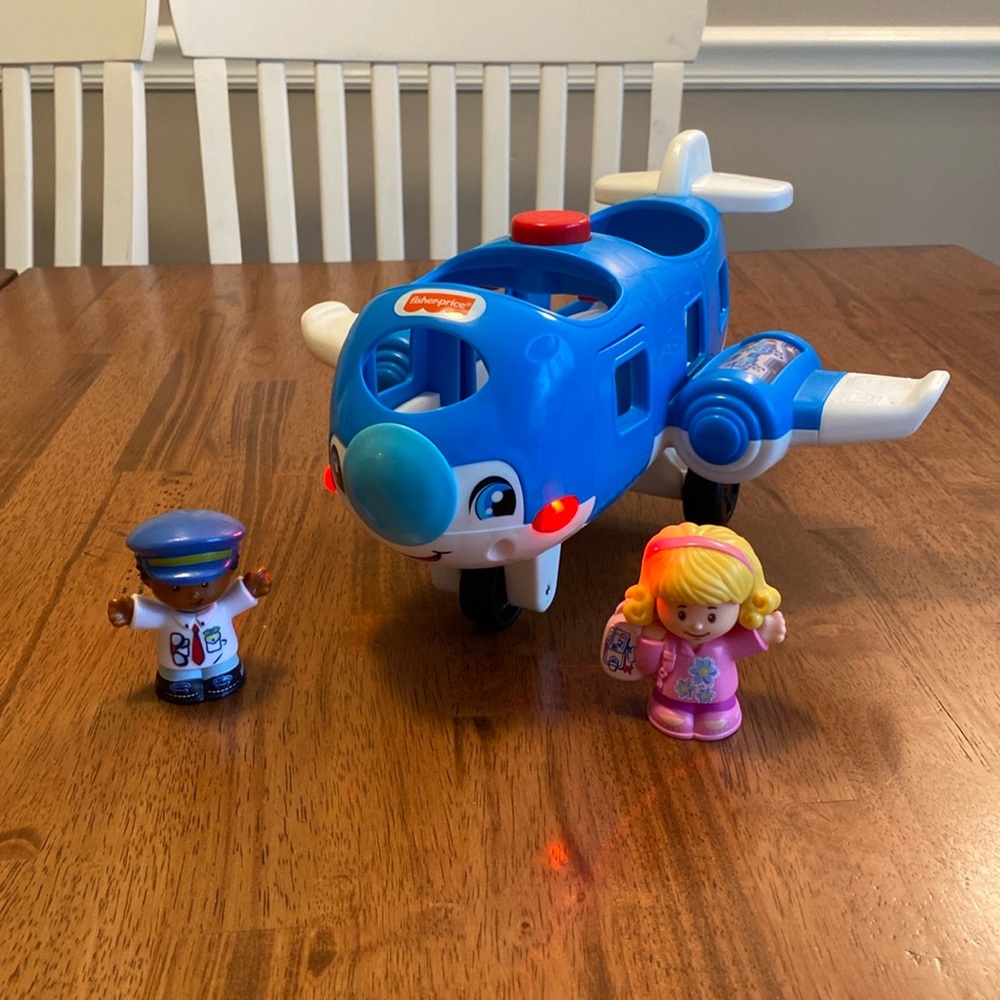 Fisher-Price little people travel together airplane